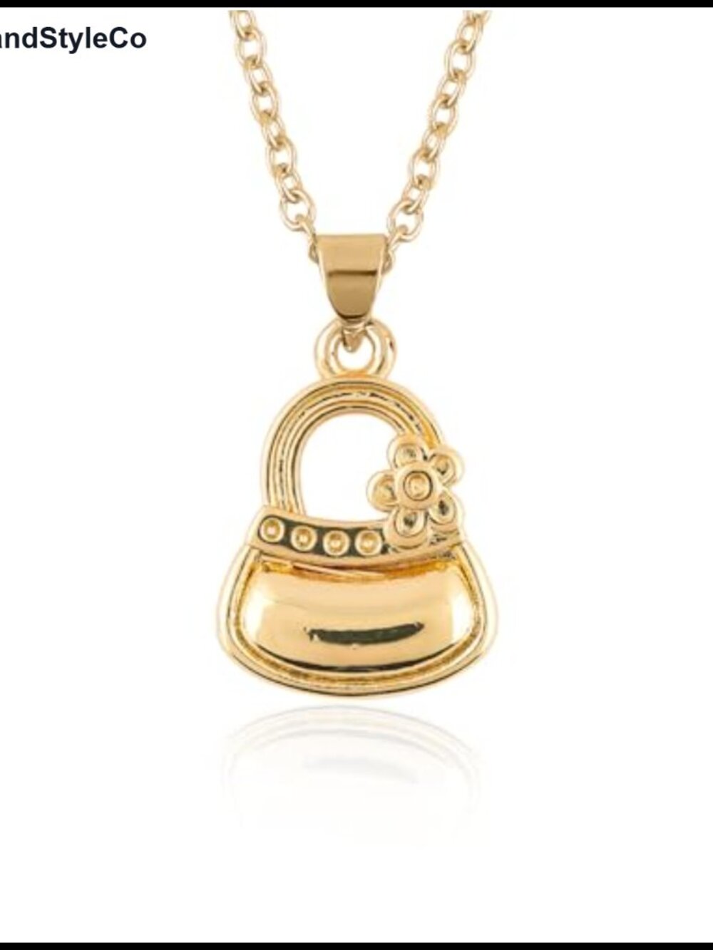 Charm Trendy Pendant Necklace Gold Plated Brass Chain 18 inch